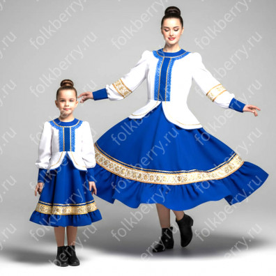 Костюм казачий Прасковья, синий, женский- фото 1